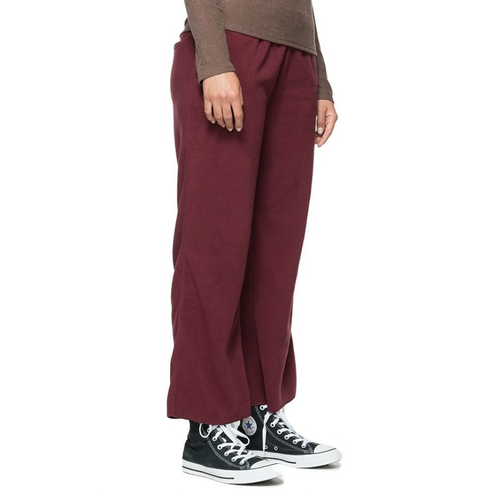 NWT Stussy Rose Polar Fleece Pants Burgundy XS